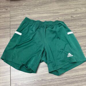 Adidas Women's Green Athletic Shorts Elastic Waist Good Condition